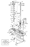 Корпус шестерни(приводной вал-2.33:1)(Serial #1C033810 и ниже) 4-Х ТАКТНОГО ПЛМ MERCURY 50 Серийный номер от 1C000001 до 1C050251