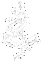 Встроенный топливный бак 4-Х ТАКТНОГО ПЛМ MERCURY 4 Серийный номер от 0P073456 до 0P400999